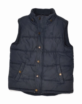 Weather Resistant Coating FAT FACE Boys Padded Gilet 8-9 Years Navy Blue Cotton