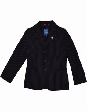 challenge Degree FAY Boys 3 Button Blazer Jacket 7-8 Years Navy Blue Striped