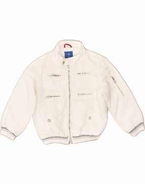 FAY Boys Bomber Jacket 3-4 Years White All-Season Outerwear Round-neck