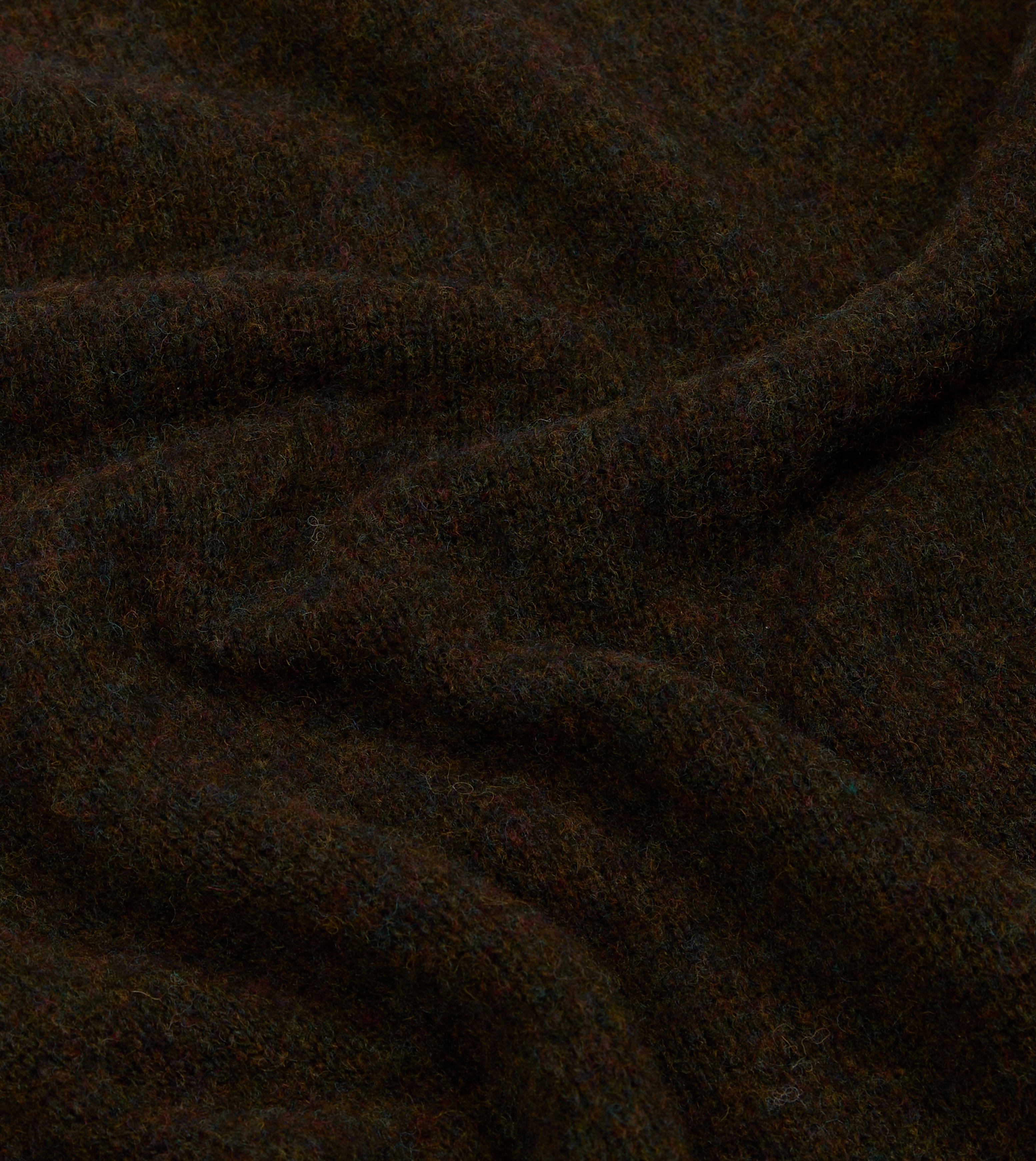 Functional Piece Brown Brushed Shetland Mock Neck Jumper