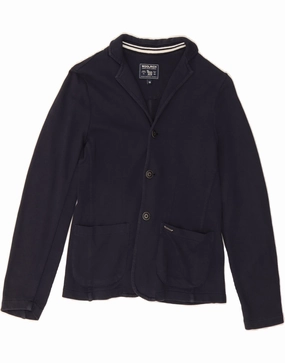 WOOLRICH Boys 3 Button Blazer Jacket 9-10 Years Navy Blue Cotton Eco friendly materials Non Chafing Edges