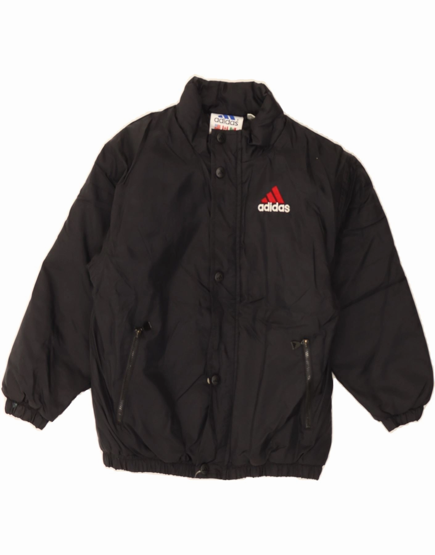 Party use Cosmetics ADIDAS Boys Graphic Windbreaker Coat 4-5 Years Large Black Nylon