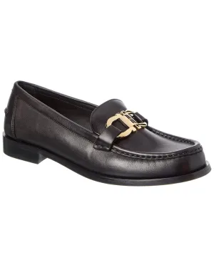 Ferragamo Gancini Leather Loafer Understated Detail