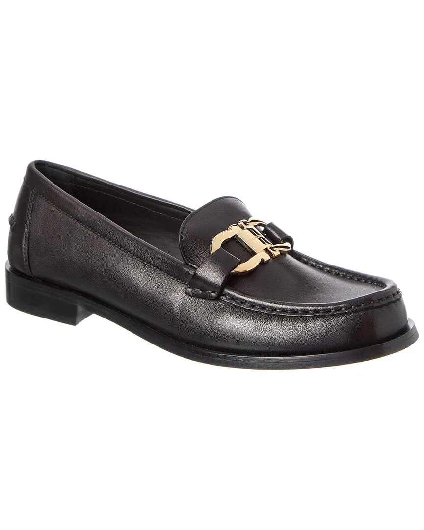 Minimal Appeal Ferragamo Gancini Leather Loafer