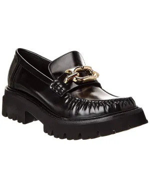 Ferragamo Ingrid Leather Loafer Open Path Lane Sleek Style