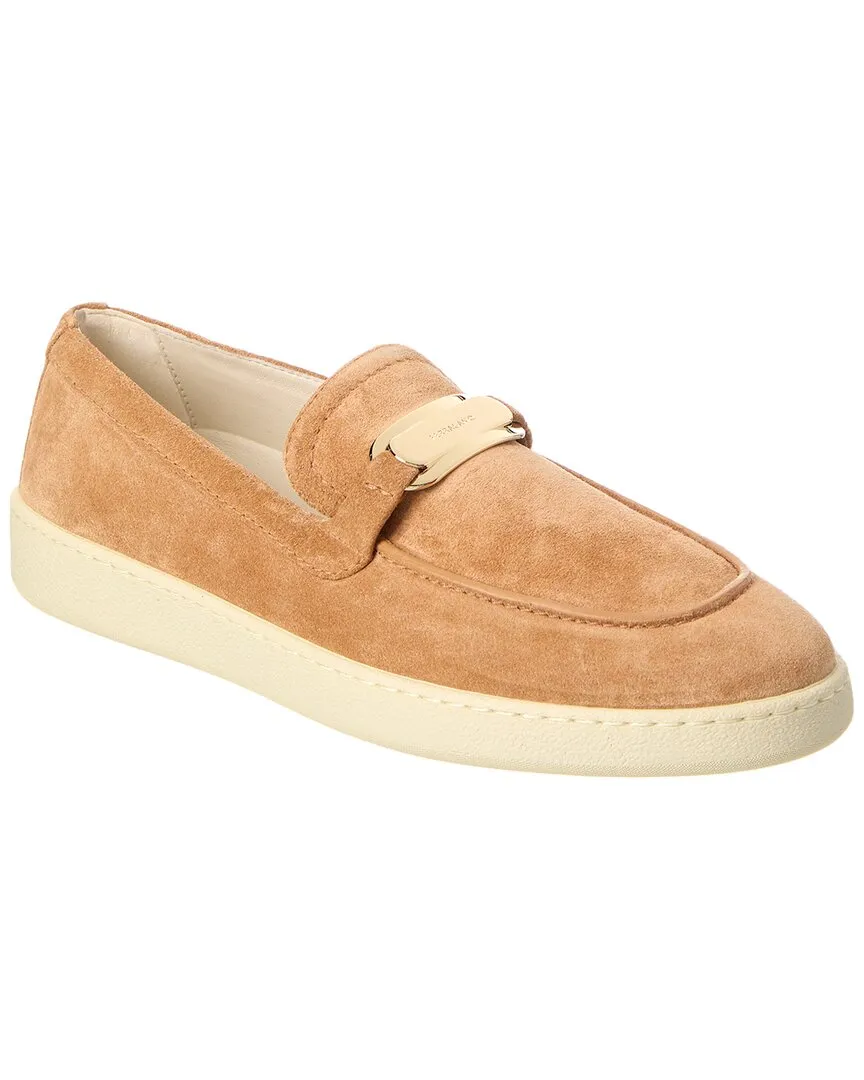 Quick Pace Walk Neat Ferragamo New Vara Buckle Suede Loafer