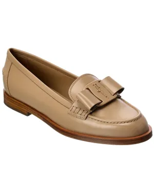Clear Way Comfortable Leather Shoes Ferragamo Viva Leather Loafer