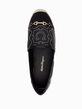 Ferragamo Gancini Logo-Embroidered Espadrilles Elevated Lift Style Function