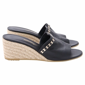 Ferragamo Thassos Embellished Mules in Black Leather Walk Routine