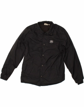 VANS Boys Bomber Jacket 11-12 Years Large Black Nylon Oppose weekend
