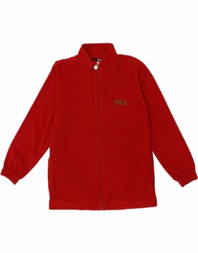 FILA Boys Fleece Jacket 13-14 Years XL Red Polyester Simple Fit