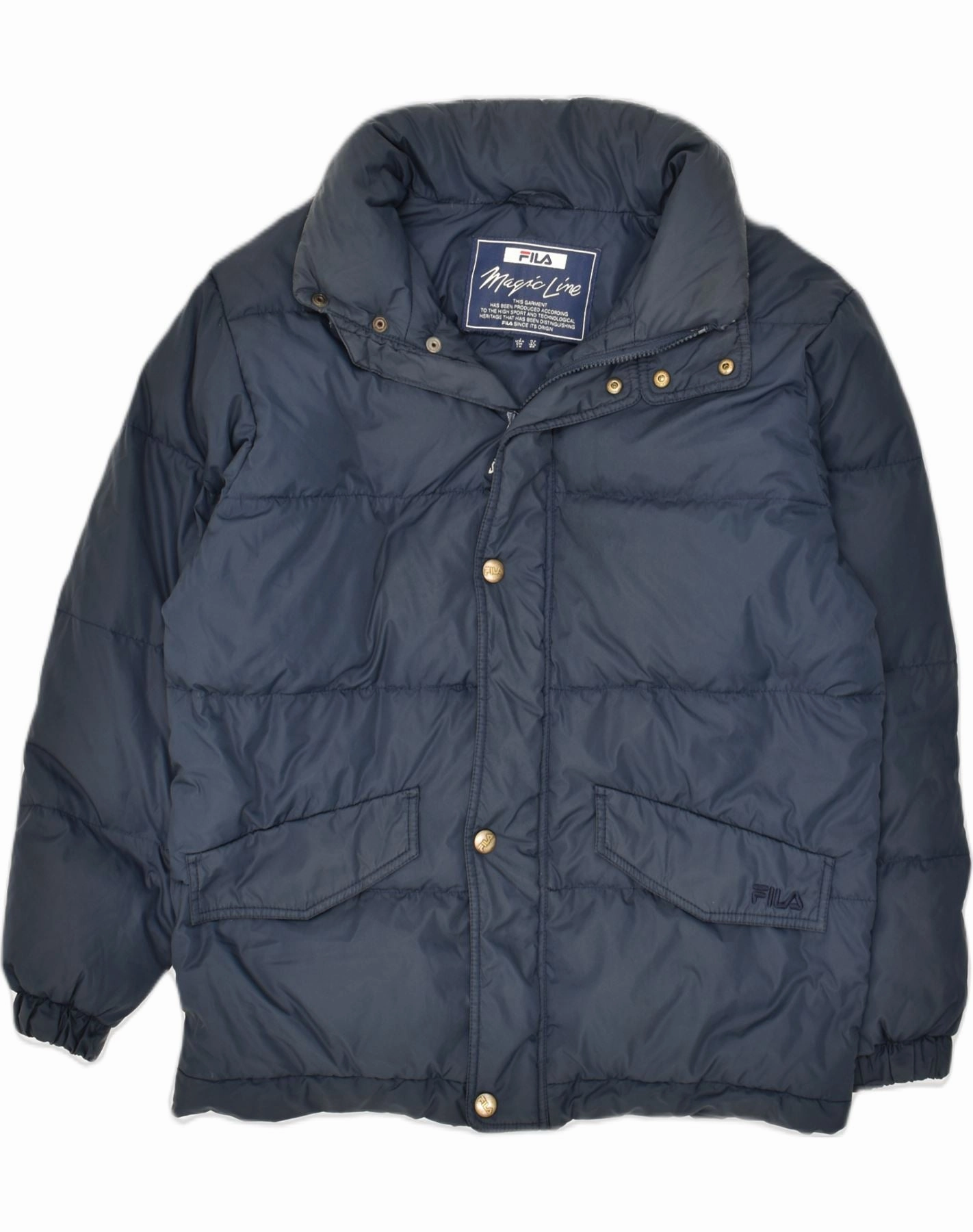 Flexible Layer FILA Boys Padded Jacket 13-14 Years Navy Blue Polyamide