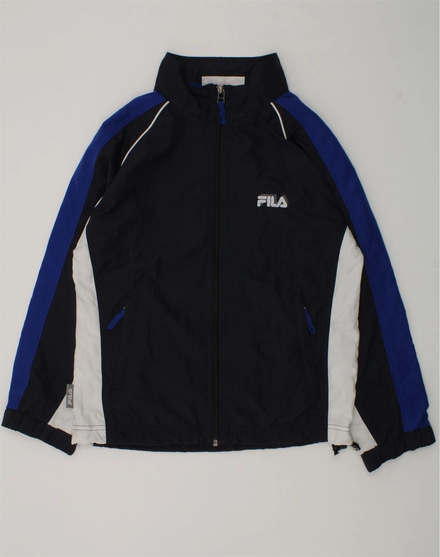 FILA Boys Rain Jacket 10-11 Years Navy Blue Colourblock Street Wear
