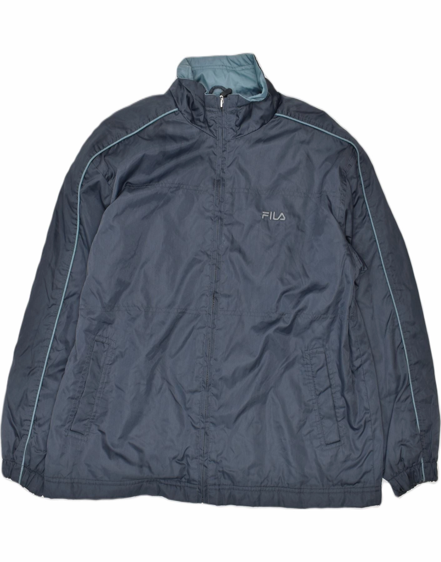 Thrive FILA Boys Windbreaker Jacket 11-12 Years Navy Blue Nylon