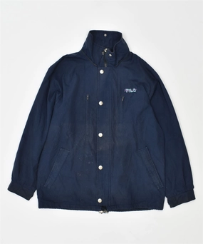 FILA Boys Windbreaker Jacket 13-14 Years Blue Polyester Thermal Base LowProfile Seam Design