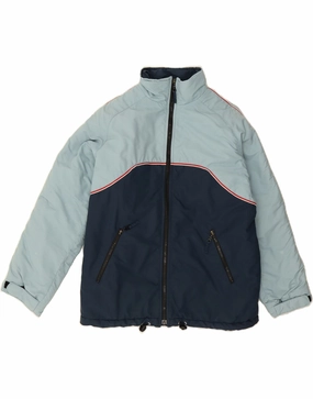 City Sleeveless BENETTON Boys Windbreaker Jacket 11-12 Years XL Blue Colourblock Polyamide