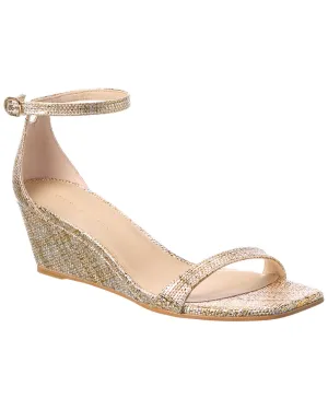 Run Edge Walk Glow Stuart Weitzman Nudistcurve 50 Raffia Wedge Sandal