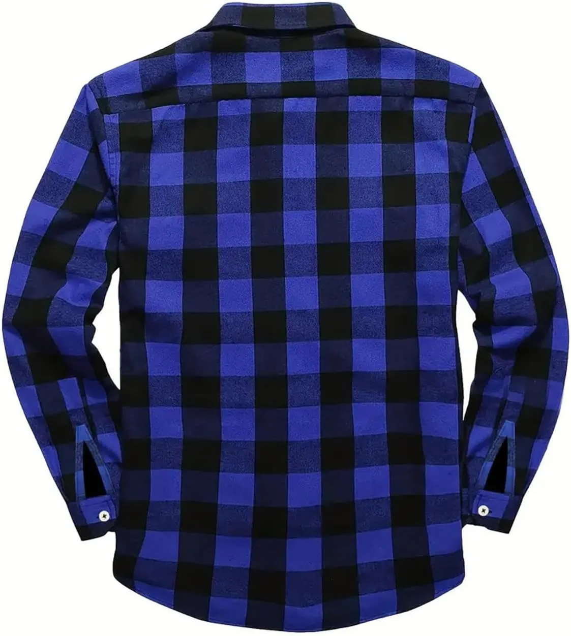 Flannel Coats for Men Lightweight Checkered Print Button Down Jackets Shirts Lapel Long Sleeve Cardigan Shirt