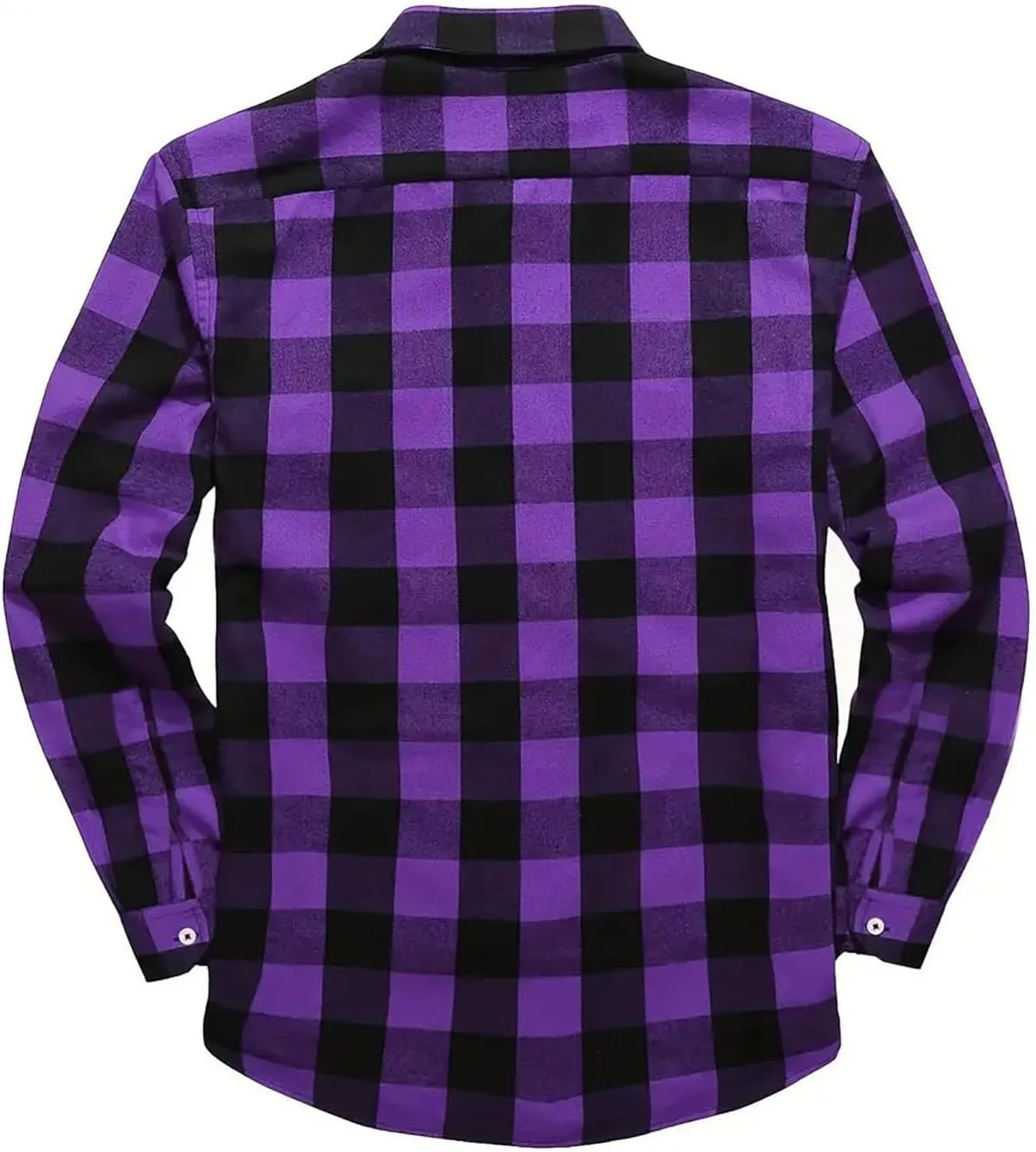Flannel Coats for Men Lightweight Checkered Print Button Down Jackets Shirts Lapel Long Sleeve Cardigan Shirt