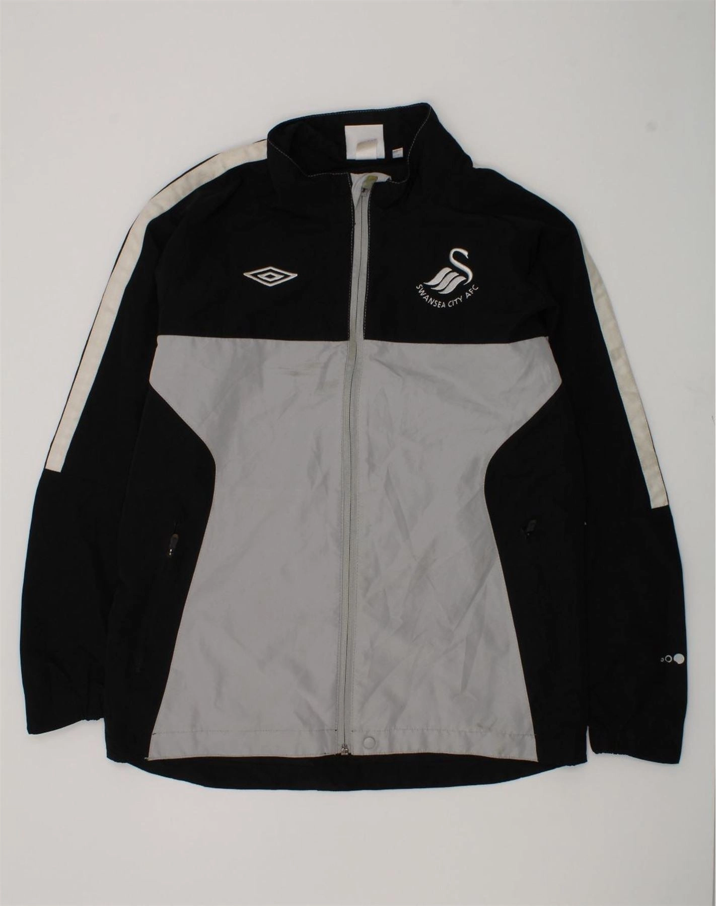 Convertible Collar UMBRO Boys Rain Jacket 11-12 Years Large Black Colourblock Polyester