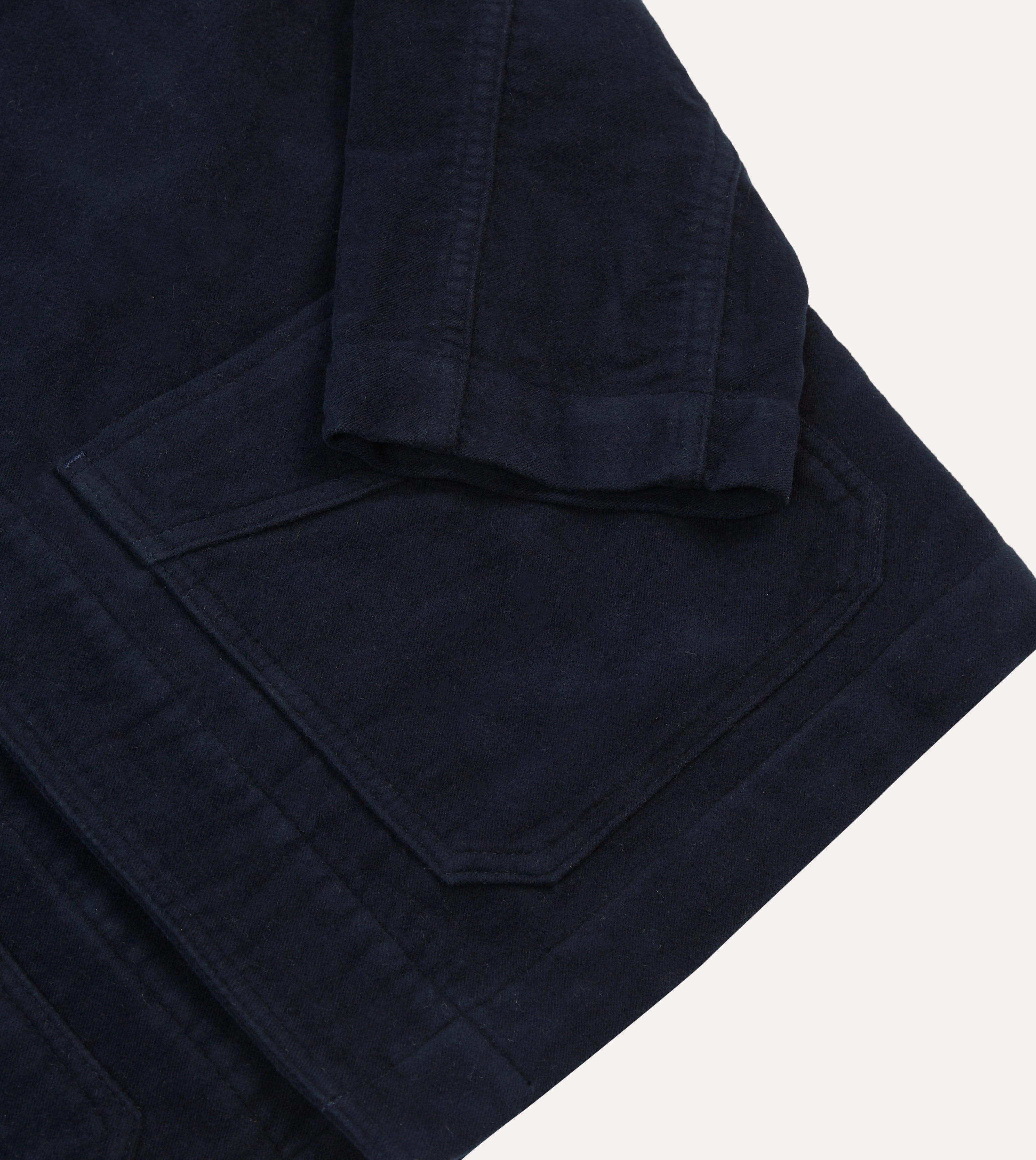 Elderly Soft Interior Lining St. JOHN by Drake's Navy Moleskin Five-Pocket Chore Jacket