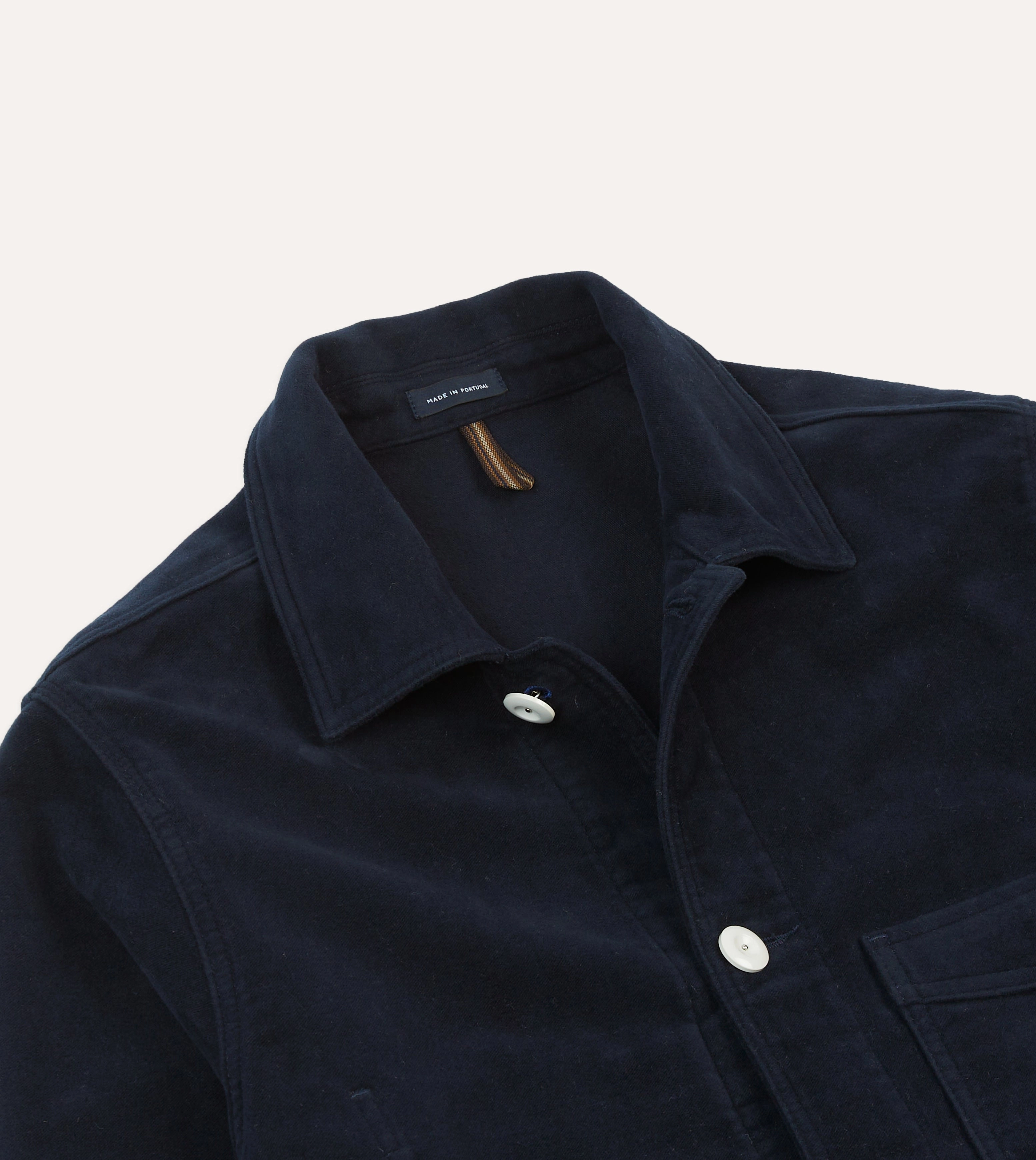 Wax Urban Commute St. JOHN by Drake's Navy Moleskin Five-Pocket Chore Jacket