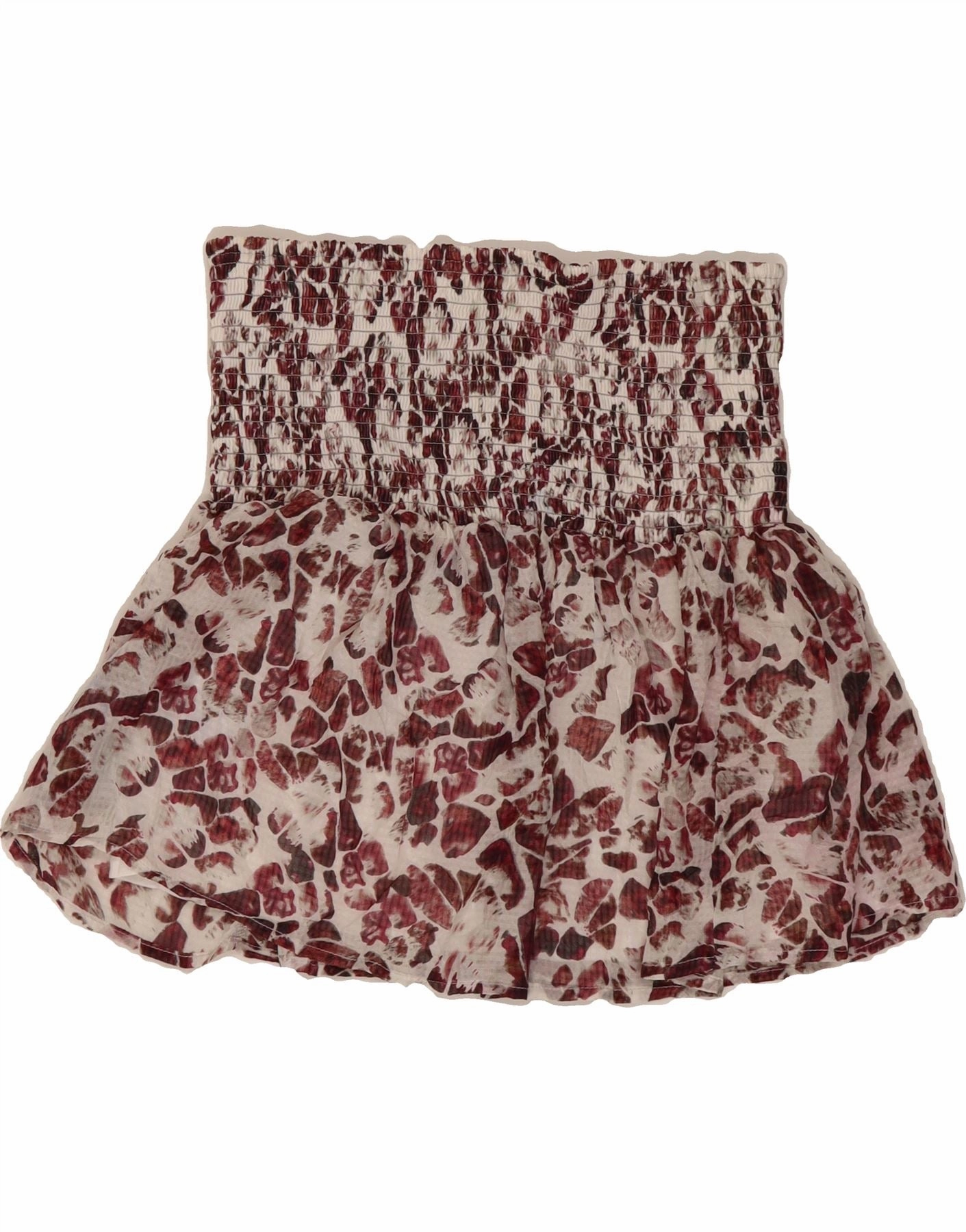 MOSSIMO Girls Mini Skirt 12-13 Years XL W28 Red Floral Polyester Work or Casual Love Blend