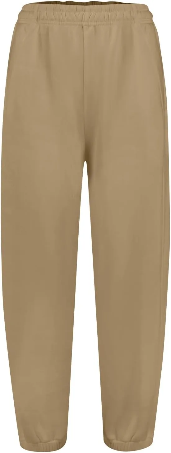 Fleece Joggers for Women, High Waist Baggy Sweatpants with Pockets Drawstring Athletic Hiking Sweat Pants Lounge
