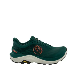 Topo Men's Ultraventure 4 Running Shoes in Dark Teal/Orange SS25 Gel Infused Midsole Pressure Dispersing Design
