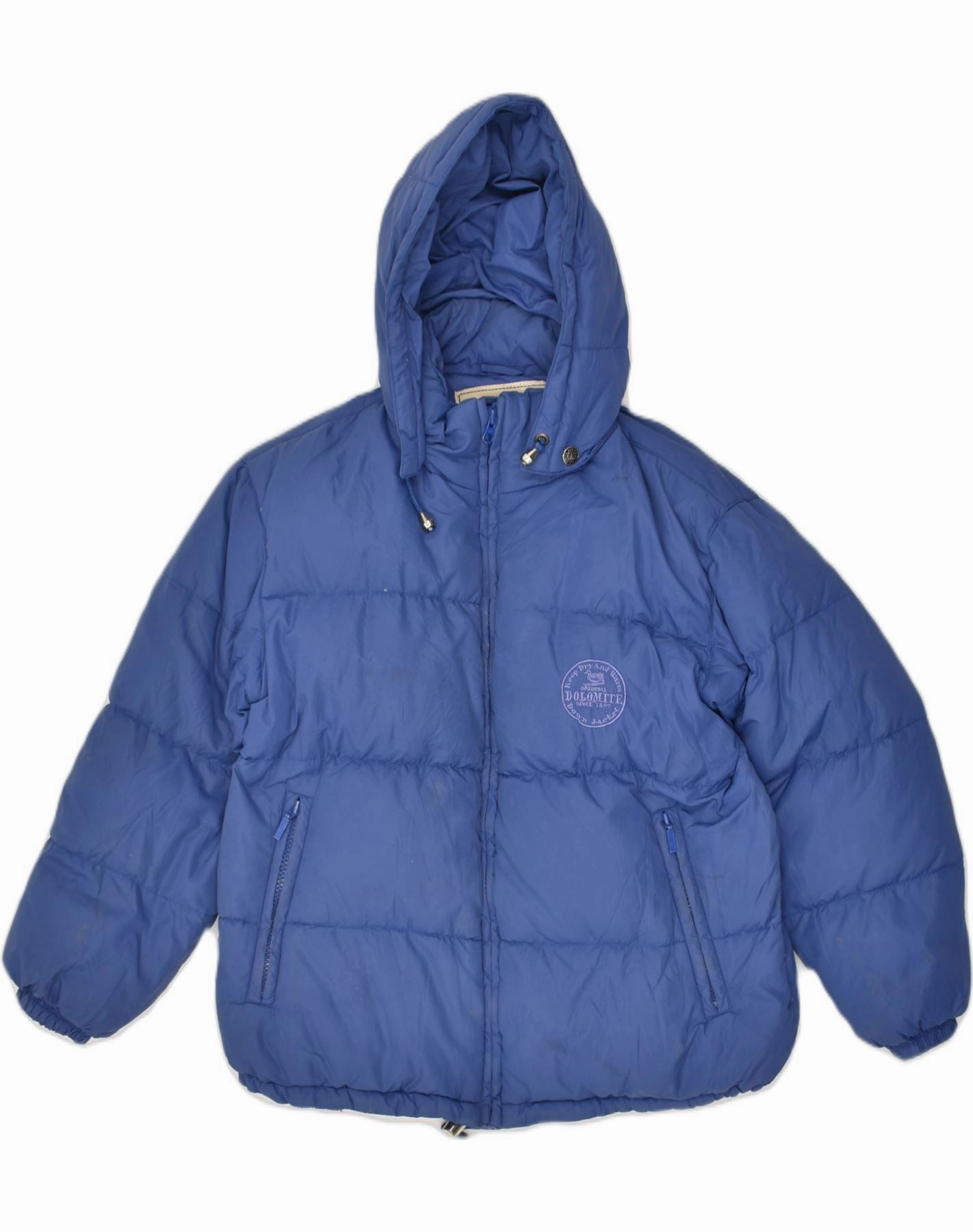 ReversibleStyle DOLOMITE Boys Hooded Padded Jacket 12-13 Years Large  Blue