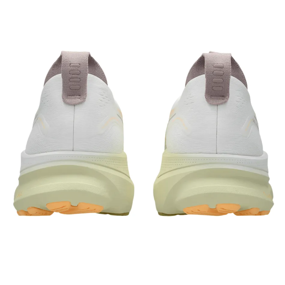 ASICS Men's GEL-KAYANO 32 Running Shoes in White/Orange Glow AW25 stable sole shoes pair