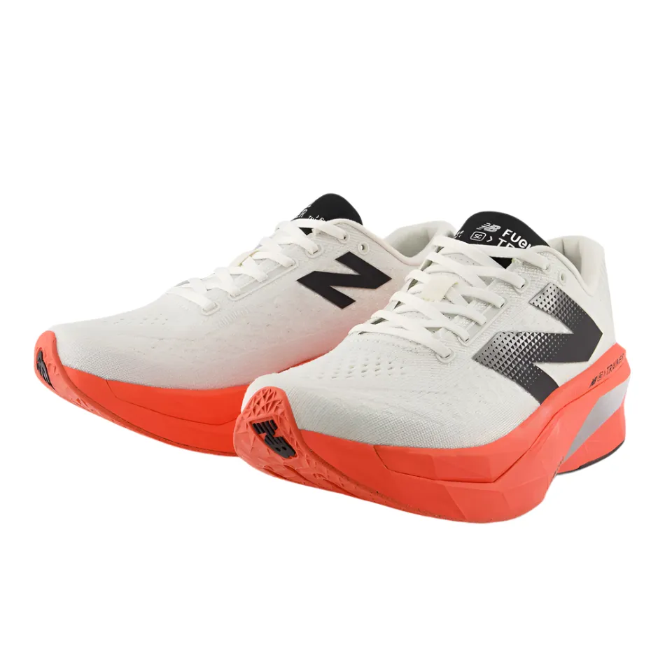 latex - sole shoes Airflow Optimized Mesh New Balance Men's Fuelcell Supercomp Trainer v3 Running Shoes in Urgent Red/Sea Salt/Black AW25