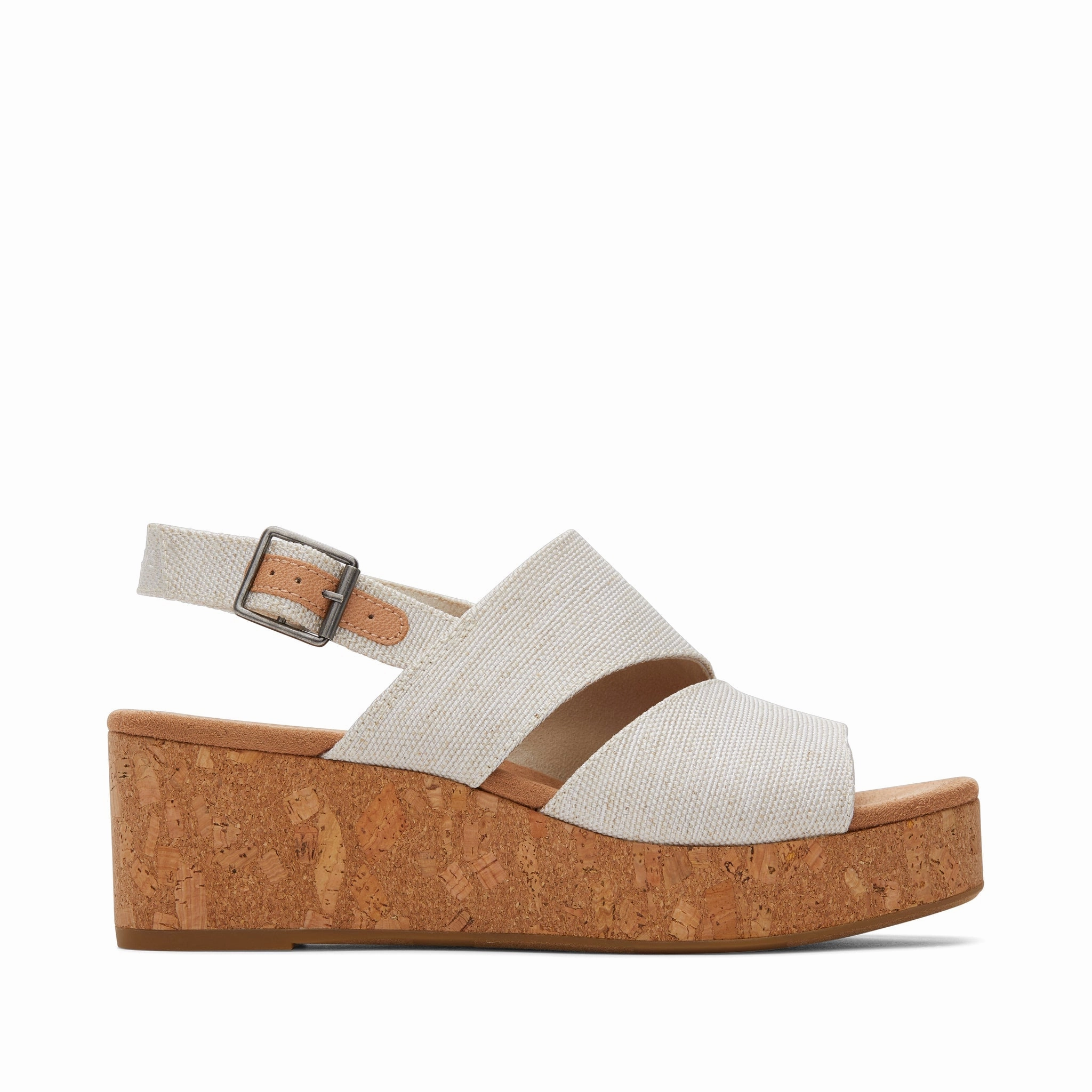 Womens Claudine Natural Wedge Sandal Breathable Lining Sport Base
