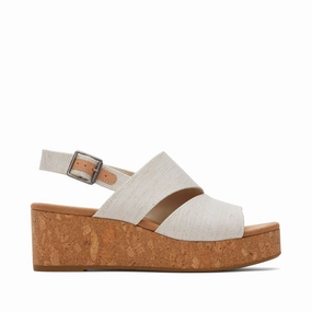 Womens Claudine Natural Wedge Sandal Balanced Look