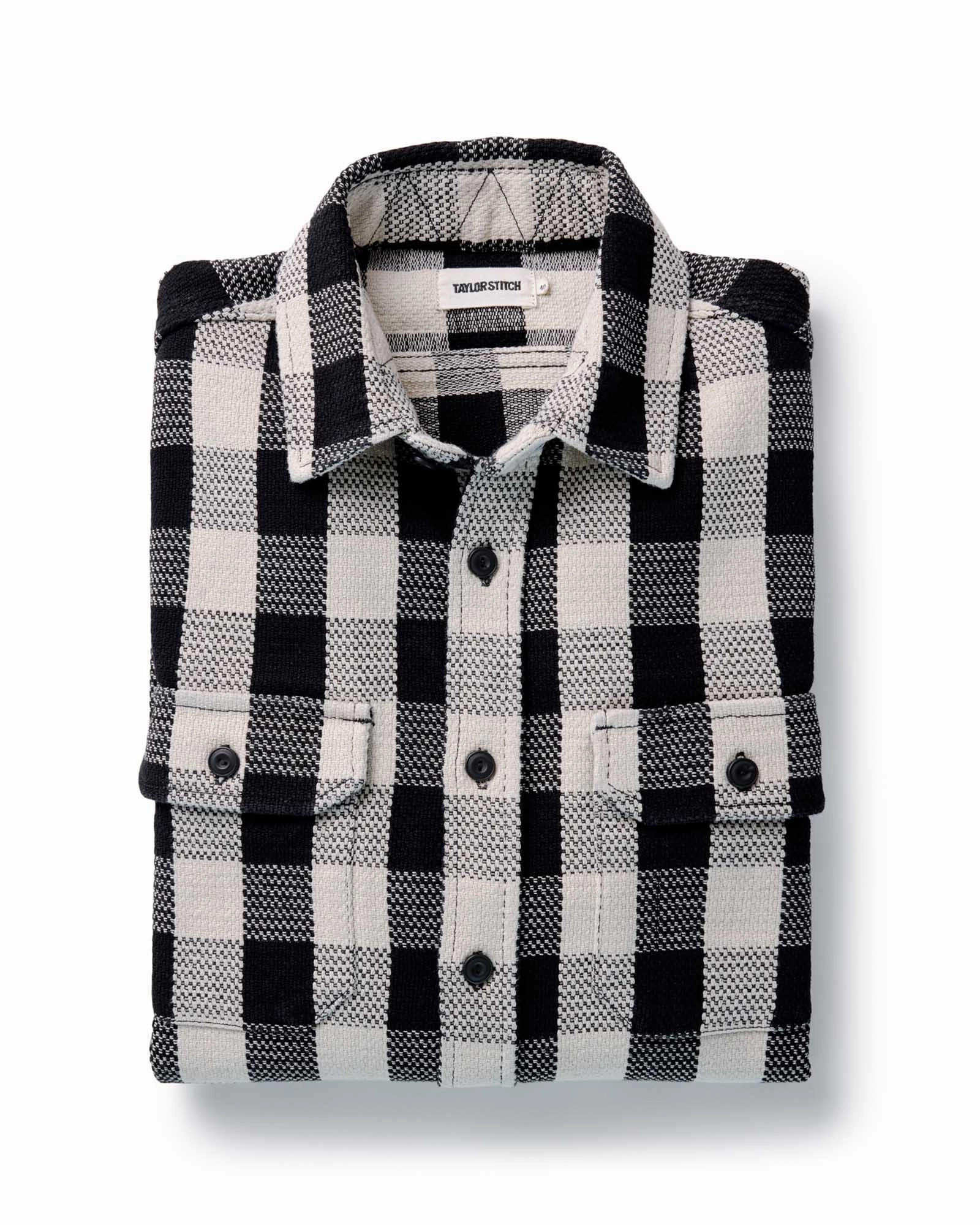 The Division Shirt in Black Indigo Check All Day Comfort Tech Durable Quality