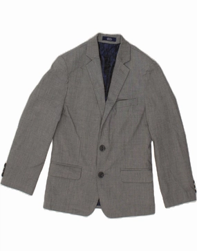 Warm Outer Layer Tactile Response Fabric IZOD Boys 2 Button Blazer Jacket 7-8 Years Grey Polyester