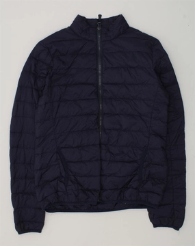 Reinforced Shoulder Panels FILA Boys Padded Jacket 9-10 Years Small Navy Blue Nylon