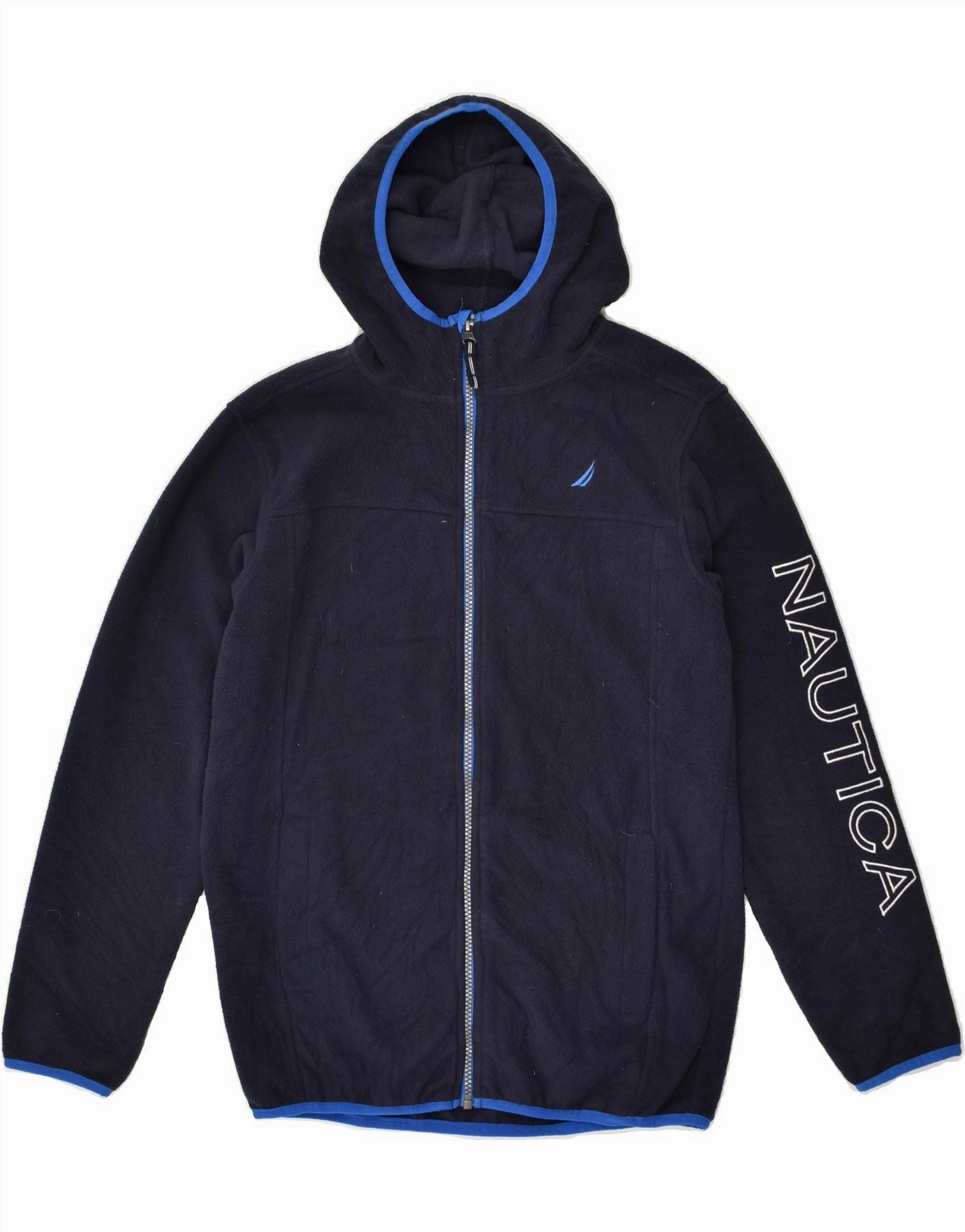 suitable for e commerce popular in Europe NAUTICA Boys Graphic Hooded Fleece Jacket 14-15 Years Large  Navy Blue
