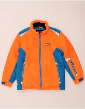 BRUGI Boys Windbreaker Jacket 7-8 Years Orange Colourblock Polyester morning