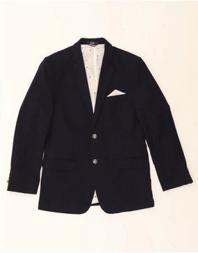 TOMMY HILFIGER Boys 2 Button Blazer Jacket 15-16 Years Black Polyester Windproof Design