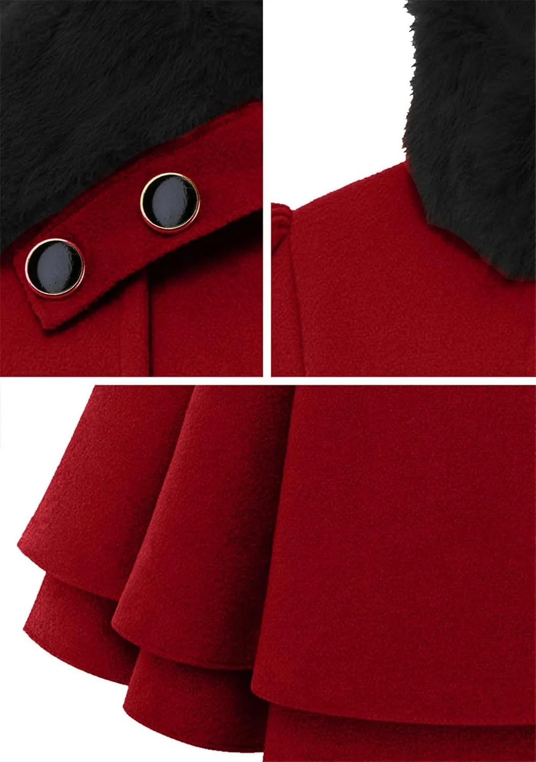 FLITAY Womens Trench Plus Size Casual Pea coat with Belt Hooded Checkered Double Breasted Coat