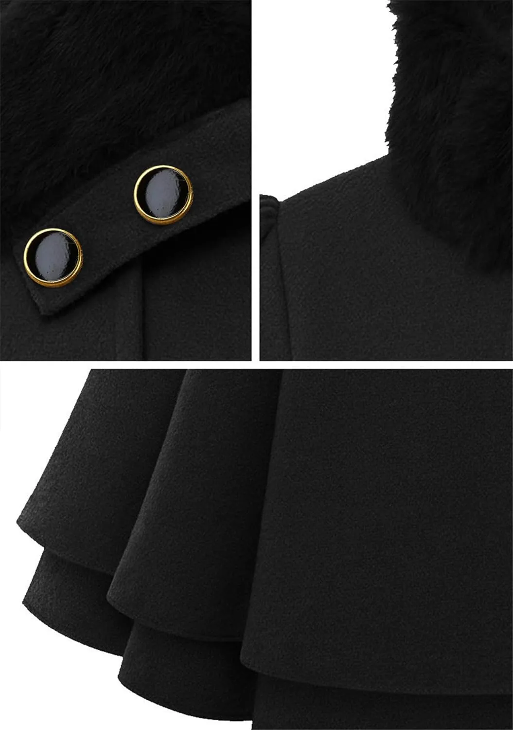 FLITAY Womens Trench Plus Size Casual Pea coat with Belt Hooded Checkered Double Breasted Coat
