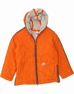 NIKE Boys Graphic Hooded Windbreaker Jacket 6-7 Years  Orange Nylon Alternative Sports Jacket