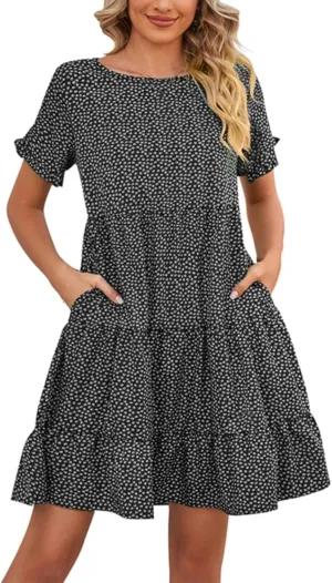 Floral Dress for Women 2025 Spring Summer Dresses for Wedding Guest Over 50 Aline Hawaiian Dress