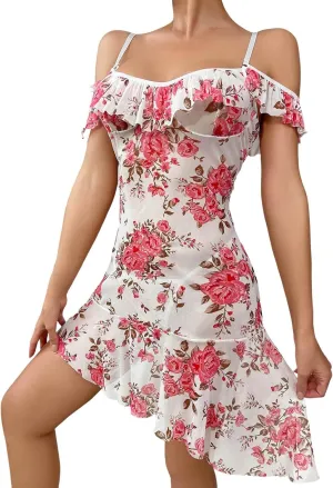 Floral Dress Wedding Guest Outfit for Women Spring Dresses 2025 Summer Graduation Dresses Sundresses Hawaiian Dress