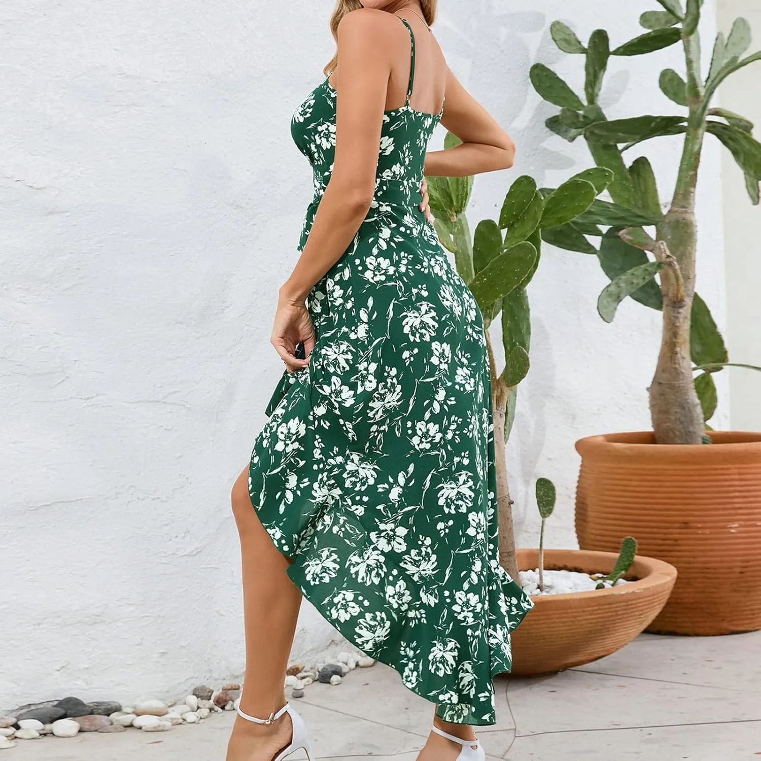 Floral Dresses Ruffle Dress Wedding Guest for Women 2025 Spring Summer Graduation Dresses Sundresses Hawaiian Dress