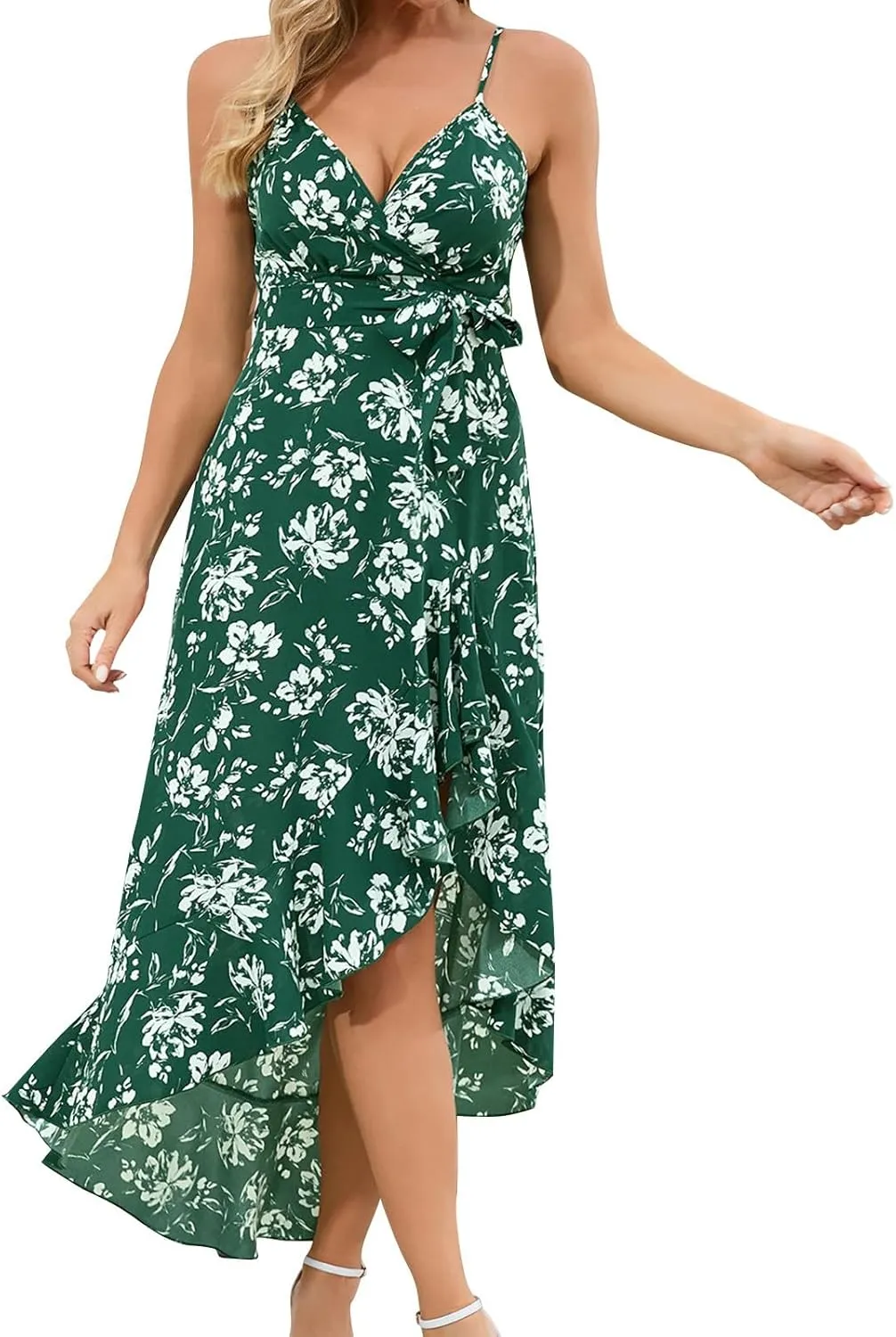 Floral Dresses Ruffle Dress Wedding Guest for Women 2025 Spring Summer Graduation Dresses Sundresses Hawaiian Dress