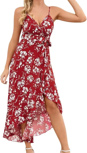 Floral Dresses Ruffle Dress Wedding Guest for Women 2025 Spring Summer Graduation Dresses Sundresses Hawaiian Dress
