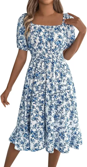 Floral Ruffle Dress Guest Wedding Dresses Spring Dresses for Women 2025 Summer Aline Hawaiian Dress Resort Wear
