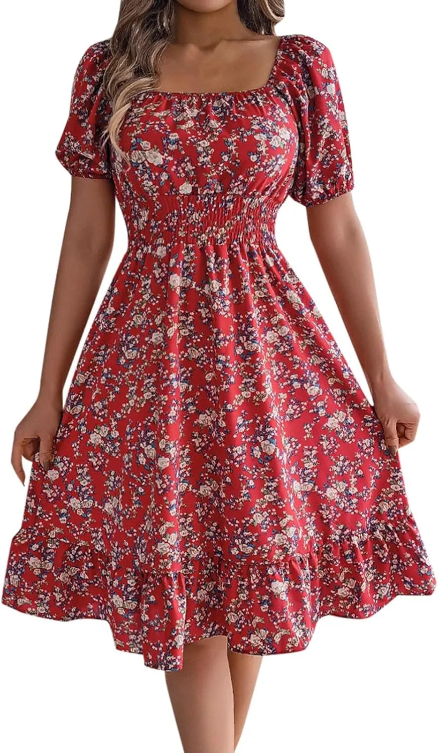 Floral Ruffle Dress Guest Wedding Dresses Spring Dresses for Women 2025 Summer Aline Hawaiian Dress Resort Wear